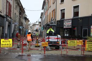 Travaux rue Champollion et rue Louise Molière
