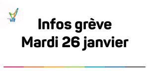 Grève mardi 26 janvier