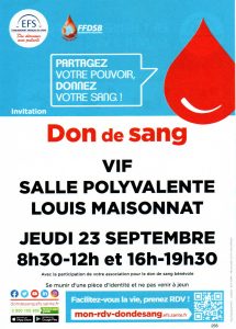 Don de sang - 23/09