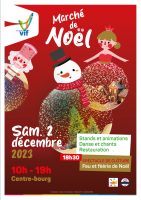 Affiche marché de Noël de Vif 2023 en Isère