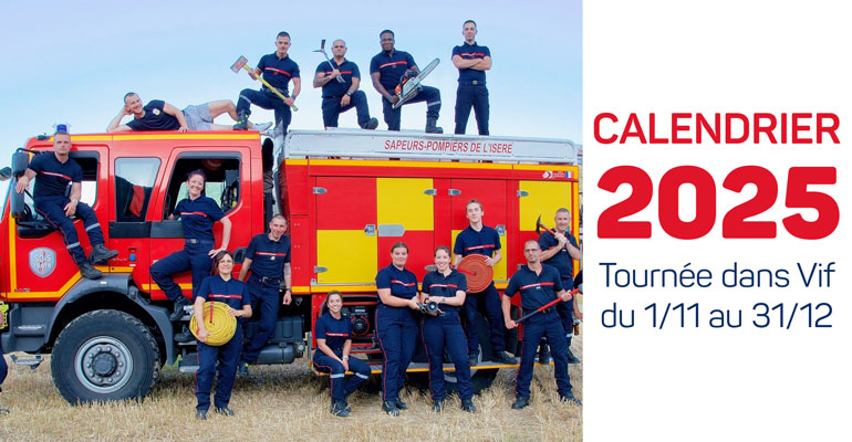 Calendrier 2025 des pompiers de Vif