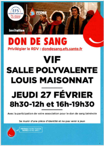 Don du sang - Vif