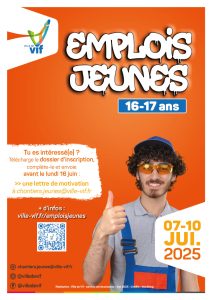 Affiche emploi jeunes été 2025
