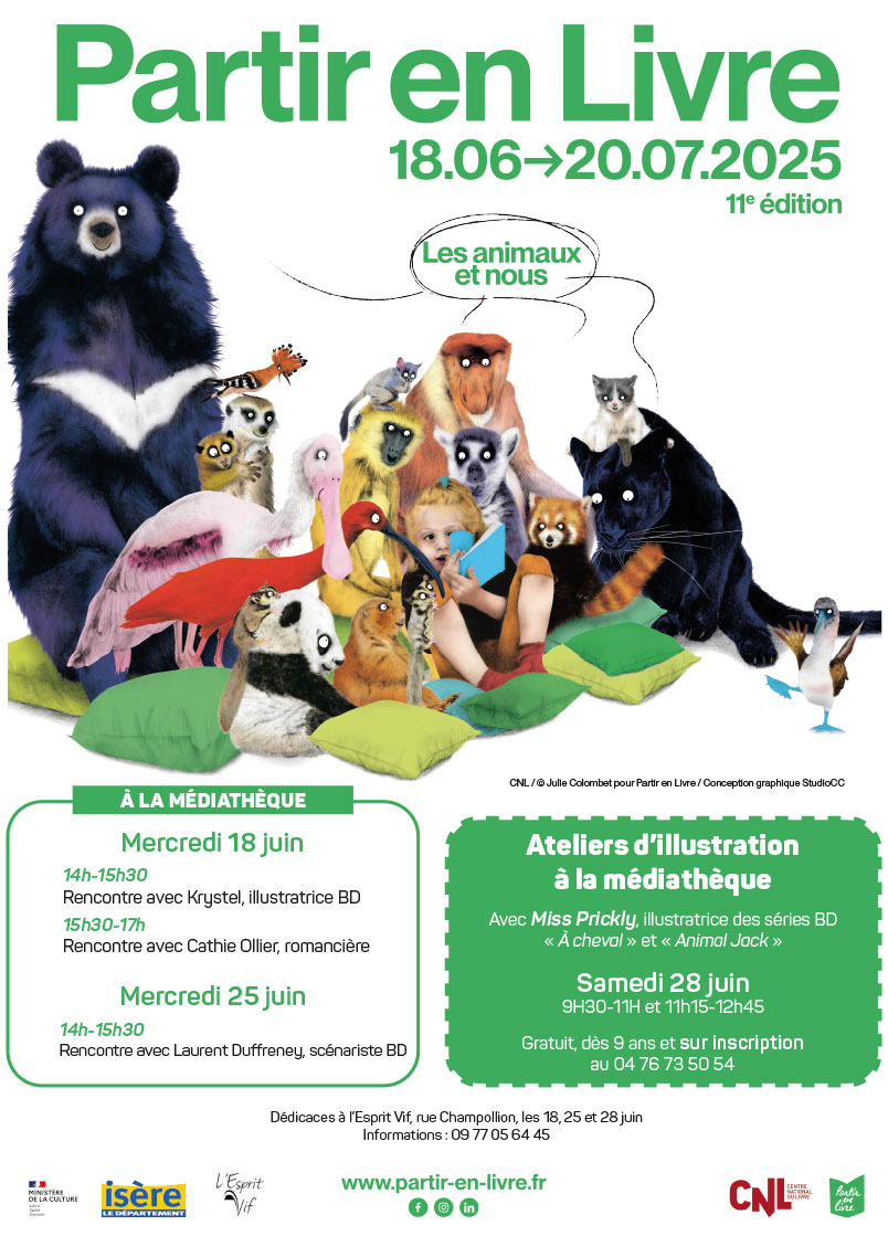 Affiche partir en livre
