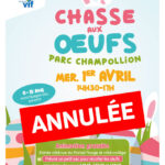 Chasse aux oeufs 2026 annulée