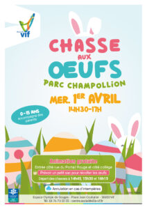 Affiche chasse aux oeufs 2026 - Vif