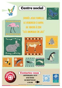 Affiche soirée jeux - ludothèque de Vif