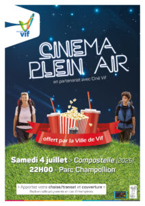 Affiche ciné plein air à Vif (juillet 2025)
