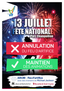 Affiche annulation feu d'artifice 2026