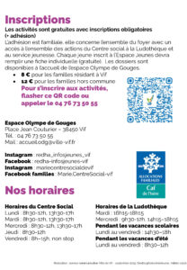 Programme centre social de Vif - octobre 2026